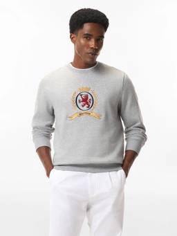 Tommy Hilfiger - Men Grey Typography Cotton Sweatshirt