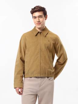 Tommy Hilfiger - Men Brown Solid/Plain Cotton Jacket