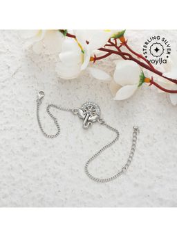 Voylla - 925 Sterling Silver Auspicious Ganpati Bracelet Style Rakhi