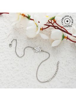 Voylla - 925 Sterling Silver Precious Swastik Rakhi