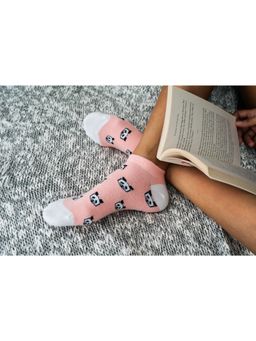 Mint & Oak - Pandastic Socks For Women - Pink (Free Size)