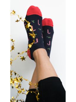 Mint & Oak - Sweet Feet Socks For Women - Navy Blue (Free Size)