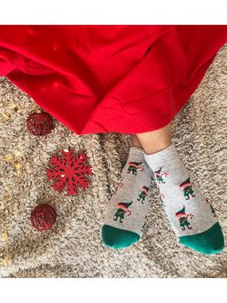 Mint & Oak - Candyland Elf Socks - Grey