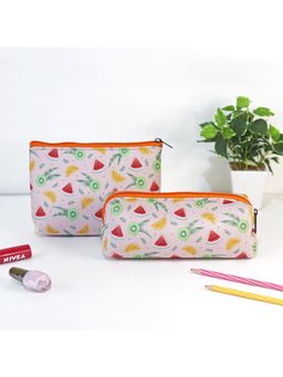 Strokes by Namrata Mehta - Fruit Fest Cosmetic Pouches-Set of 2