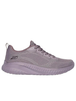 SKECHERS - Women Bobs Squad Chaos Purple Lace Up Casual Sneakers