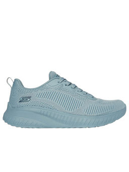 SKECHERS - Women Bobs Squad Chaos Light Blue Lace Up Casual Sneakers