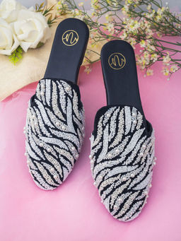 NR by Nidhi Rathi - Sequined Multi-color Mules