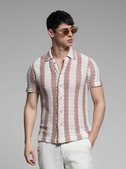 Jack & Jones - Pink Stripes Regular Fit Shirt