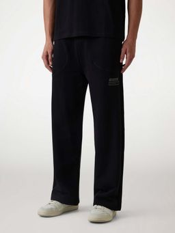 Guess - Black Solid Straight Fit Trackpant