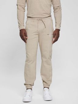 Guess - Beige Solid Regular Fit Joggers