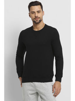 Van Heusen - Men Athleisure Ultra Soft & Crew Neck Sweatshirt - Black