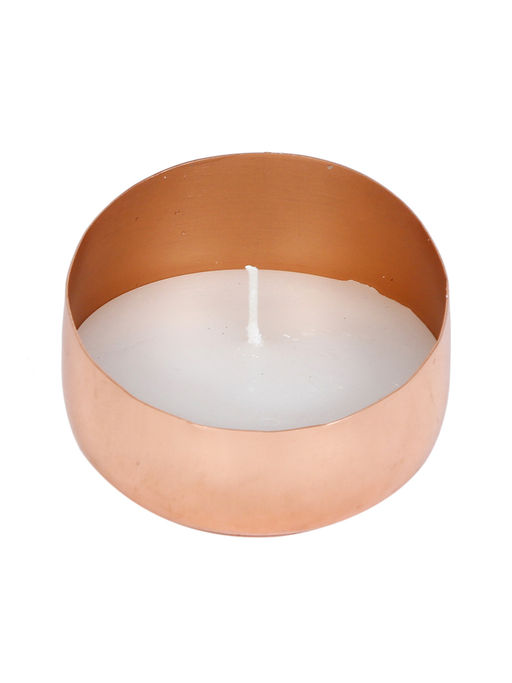 AAPNO RAJASTHAN Handcrafted Copper Candle Holder (S)