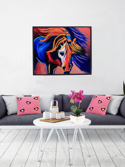 Tayhaa - Multi-Color Deep Shades Horse Canvas Painting