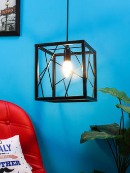 AAPNO RAJASTHAN - Stylish Black Cage Pendant Lamp