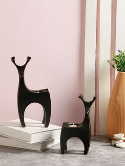 Tayhaa - Golden Touch Deer Pair Tea Light Holder