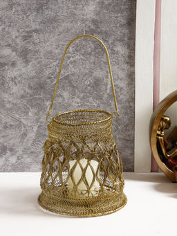 AAPNO RAJASTHAN - Hand braided Gold Brass Lantern