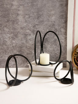 AAPNO RAJASTHAN - Set of 3 Metal Candle Holders