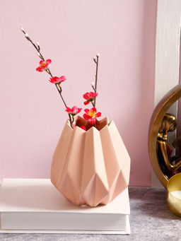 Tayhaa - Asymmetrical Peach Ceramic Vase