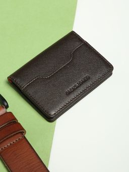Jack & Jones - Brown Premium Leather Card Holder