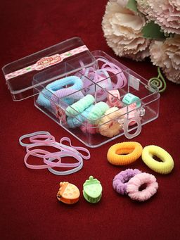 Stol'N - Multicolour 5 Pieces Hair Clips & 30 Pieces Rubber Bands