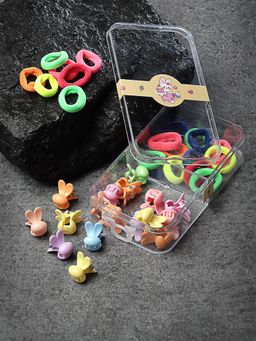 Stol'N - Multicolour 16 Pieces Hair Clips & 20 Pieces Rubber Bands