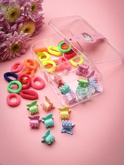 Stol'N - Multicolour 14 Pieces Hair Clips & 20 Pieces Rubber Bands