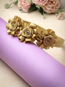 Stol'N - Brown Floral Applique Headband