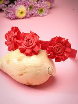 Stol'N - Red Floral Applique Headband