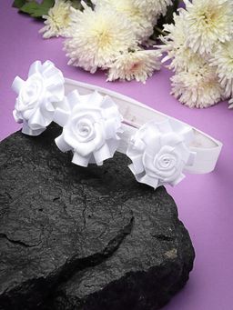 Stol'N - White Floral Applique Headband
