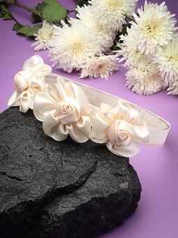 Stol'N - Cream Floral Applique Headband