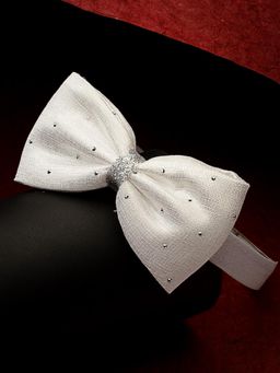 Stol'N - White Bow Applique Headband