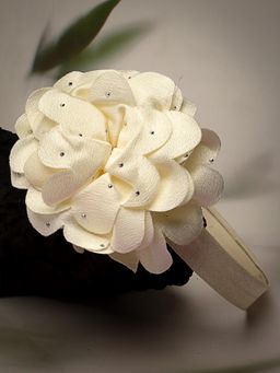 Stol'N - Cream Floral Applique Headband