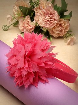 Stol'N - Dark Pink Floral Applique Headband