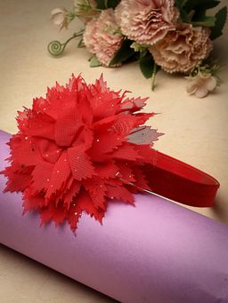 Stol'N - Red Floral Applique Headband
