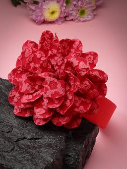 Stol'N - Red Floral Applique Headband