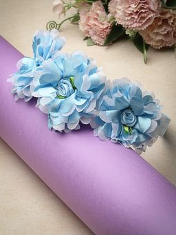 Stol'N - Sky Blue Floral Applique Headband