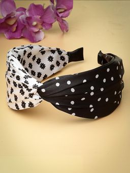 Stol'N - Black & White Polka Dot Hair Band