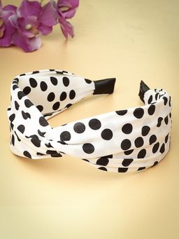 Stol'N - White Polka Dot Hair Band
