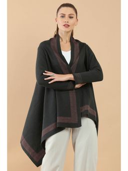 Soch - Women Black Crepe Woven Shrug