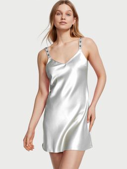 Victoria's Secret - Beauty Shine Strap Satin Dress White