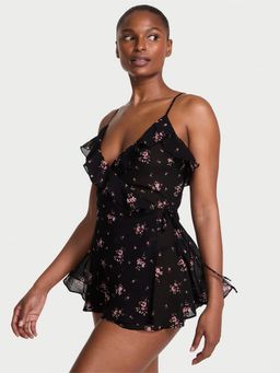 Victoria's Secret - Dream Angels Wisteria Sheer Chiffon Babydoll with Panty Multi-Color