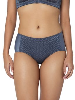 Triumph - Dazzling Curve Minimizer Maxi High Coverage Brief With Feminine Design Blue