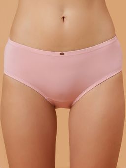 SOIE - Women High Rise Full Coverage Brief Pink