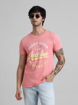 Jack & Jones - Pink Slim Fit T-Shirt
