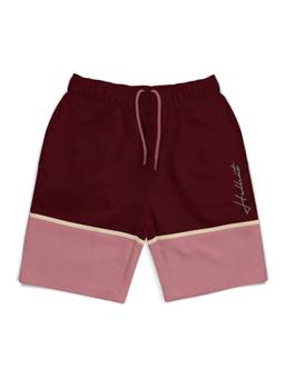 HELLCAT - Trendy Pink Colorblock with branding Printed Shorts