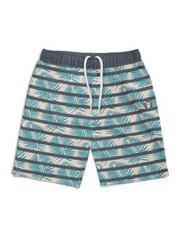 HELLCAT - Trendy Cool Dark Grey Striped with branding Printed Shorts