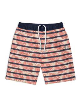 HELLCAT - Trendy Navy Blue Striped with branding Printed Shorts