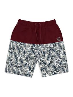 HELLCAT - Trendy Burgundy Printed with branding Printed Shorts