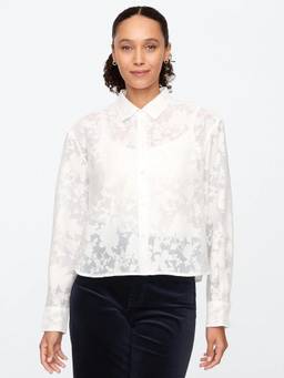 GAP - Women's Floral Spread Neck Shirt