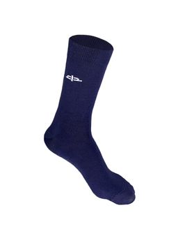Heelium - Bamboo Crew Socks for Men - Odour Free - Thin & Light - 1 Pair - Navy Blue